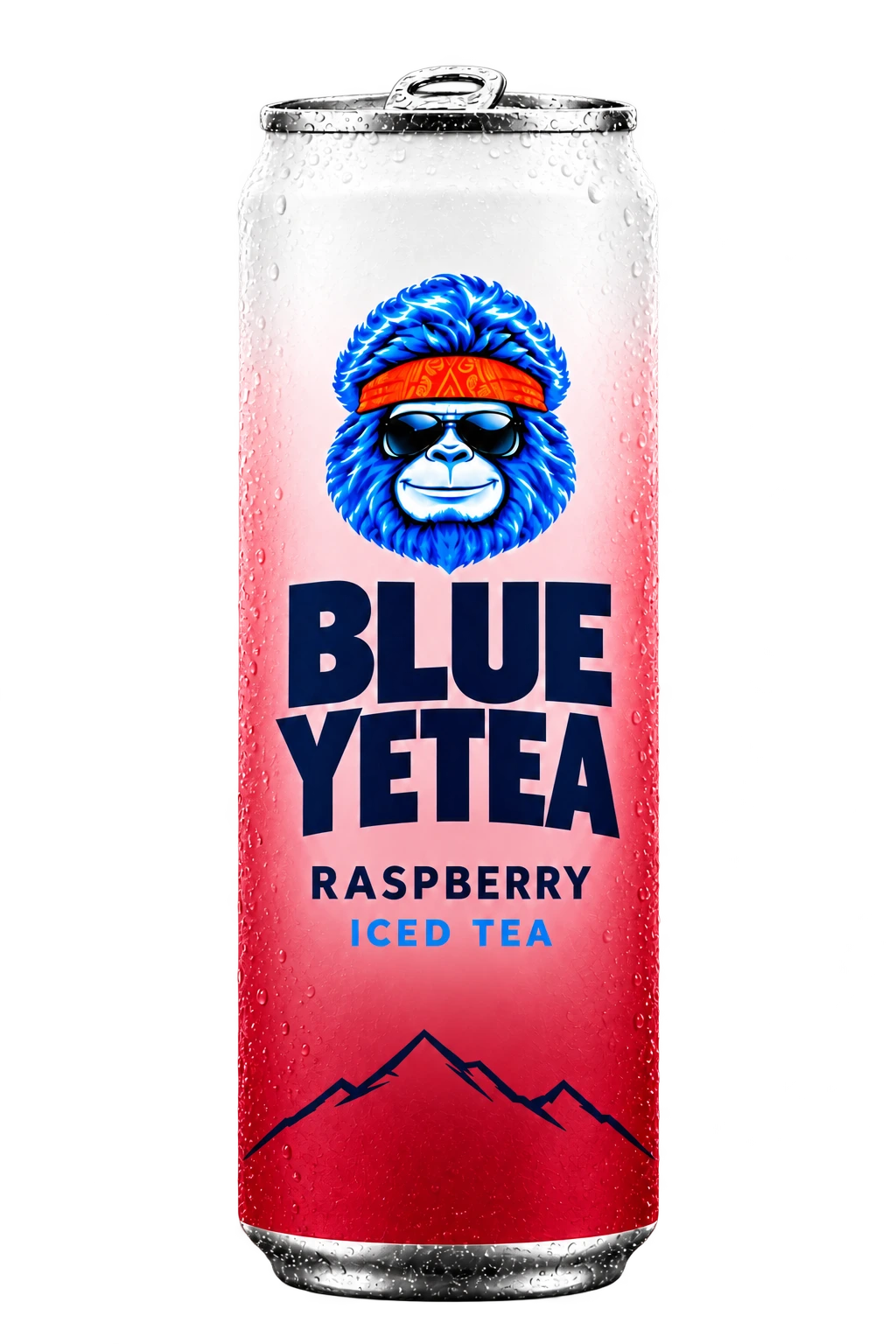 Blue Yetea Raspberry tall slim can